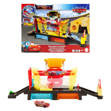 Pista Disney Pixar Cars Color Changers Auto Lavado Listo Para la Acción.