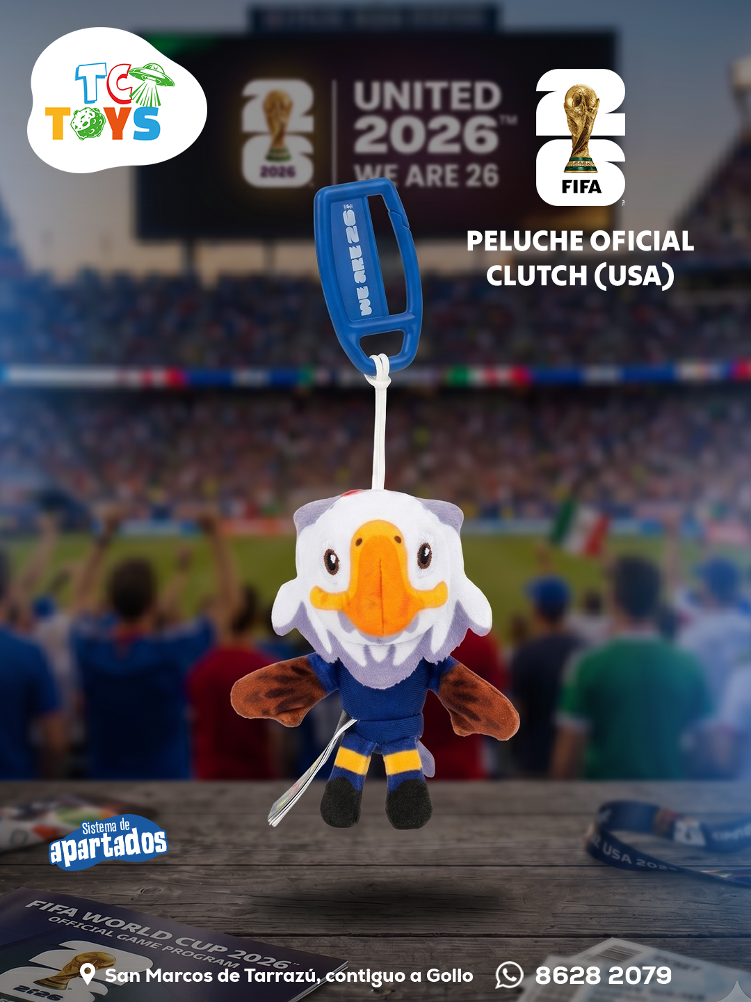 Peluche Llavero de Mascota de la Fifa World Cup 2026 Clutch Jazwares.