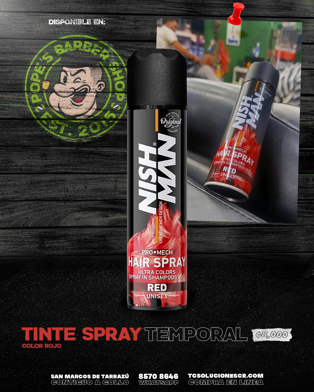 Tinte NISH MAN Red.