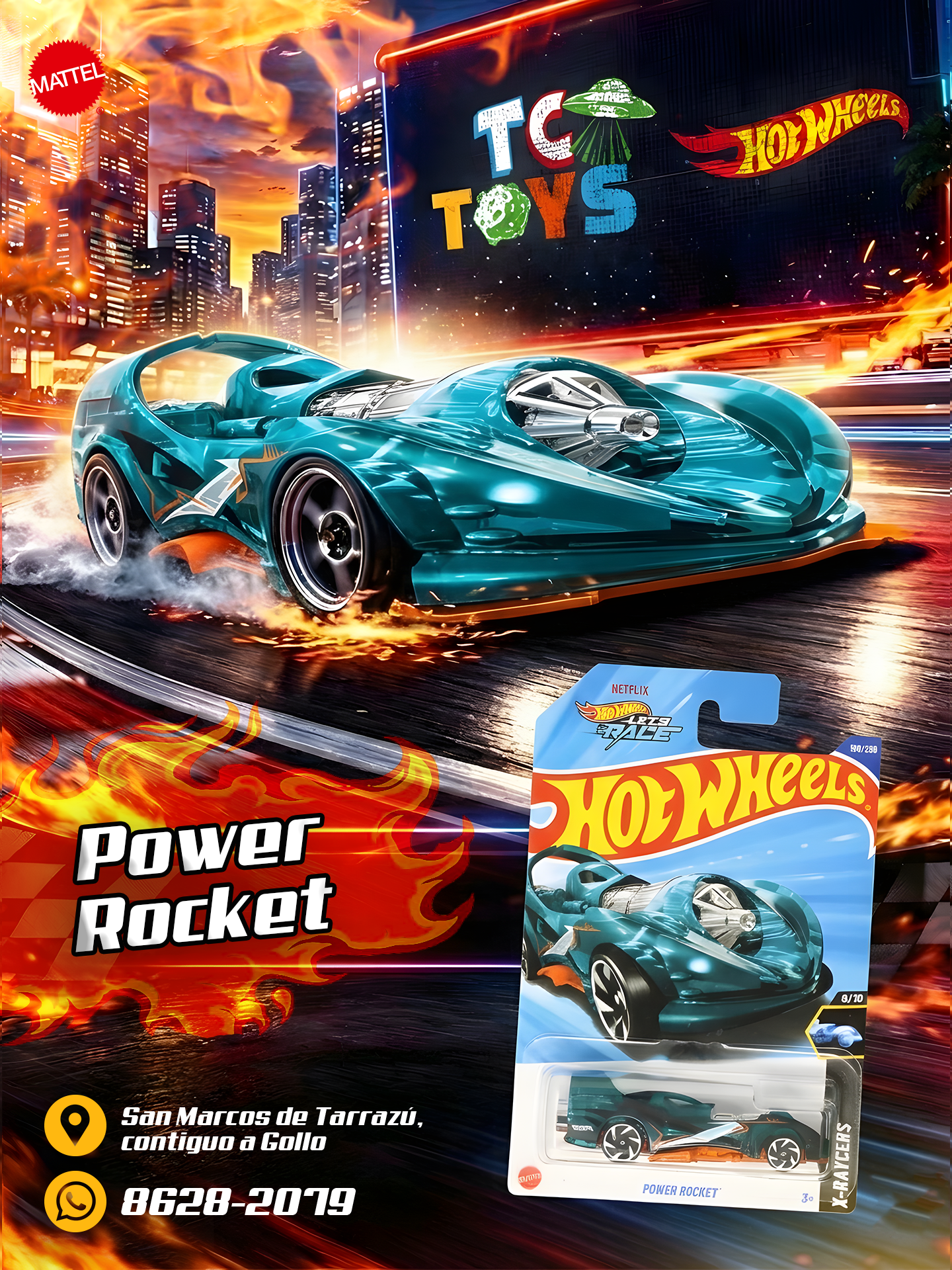 Hot Wheels Power Rocket Celeste.