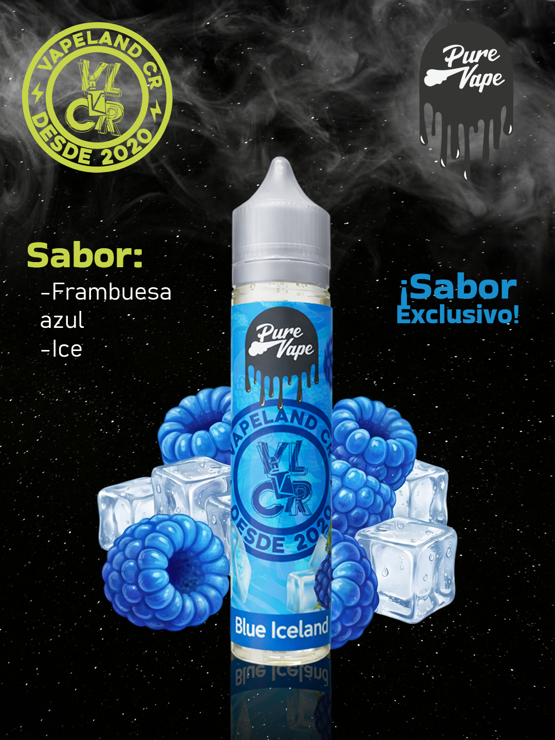 Pure Vape Blue Iceland.