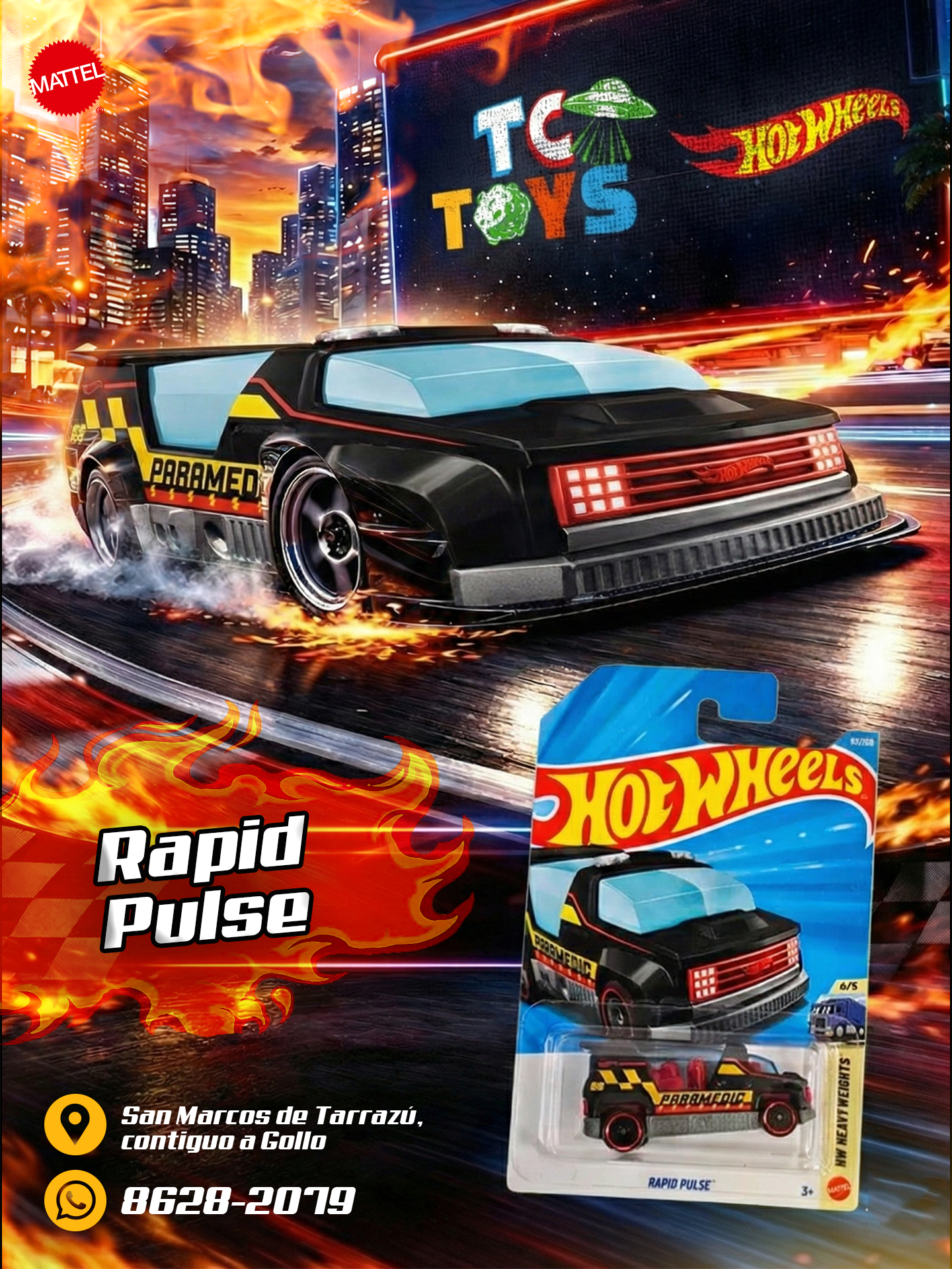 Hot Wheels Rapid Pulse Negro.