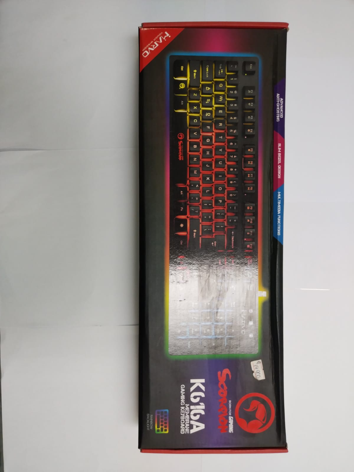 Teclado mecánico gaming RGB Marvo Scorpion modelo K616A, diseño ergonómico, Puerto USB
