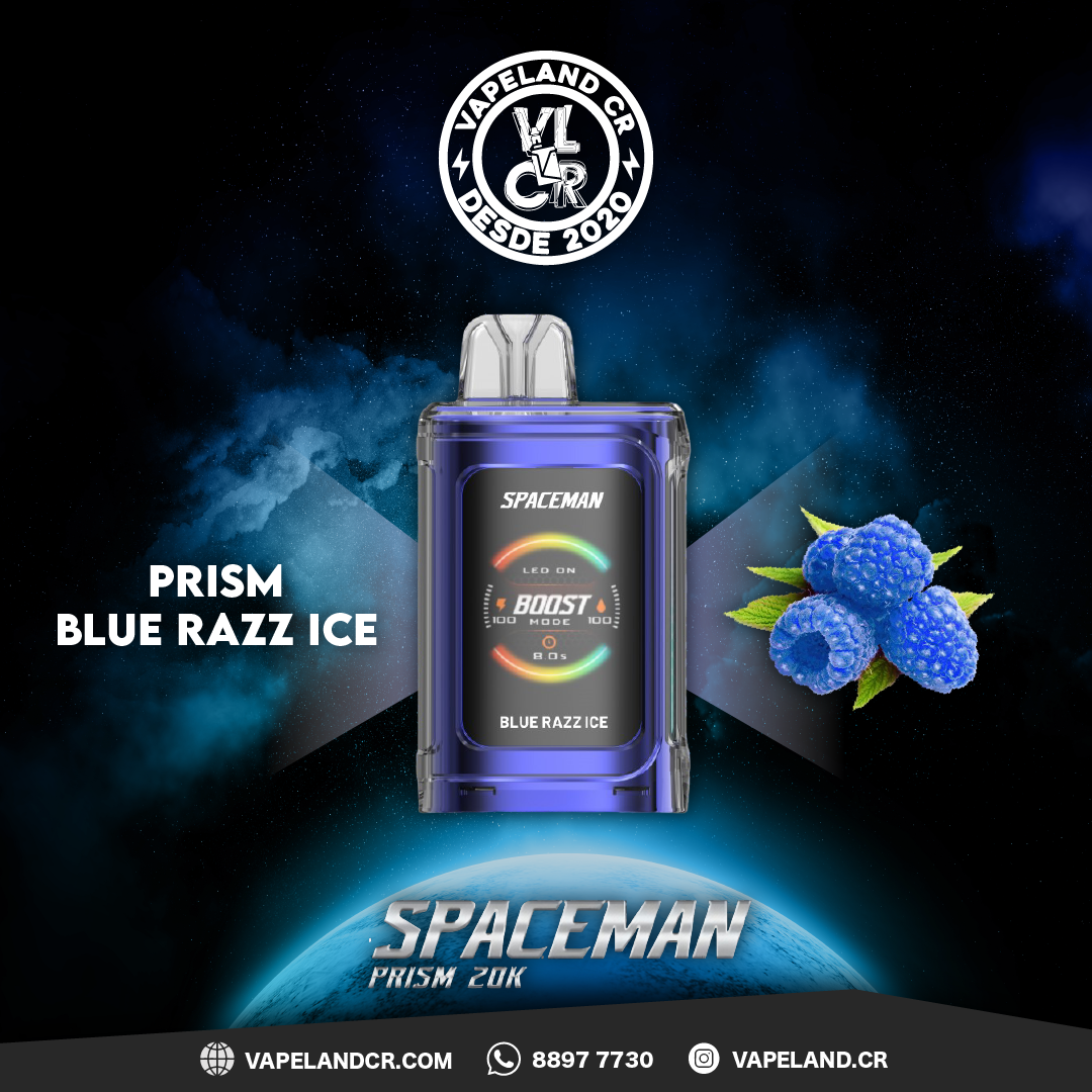 Smok Spaceman Prism Blue Razz Ice 20000 puffs.