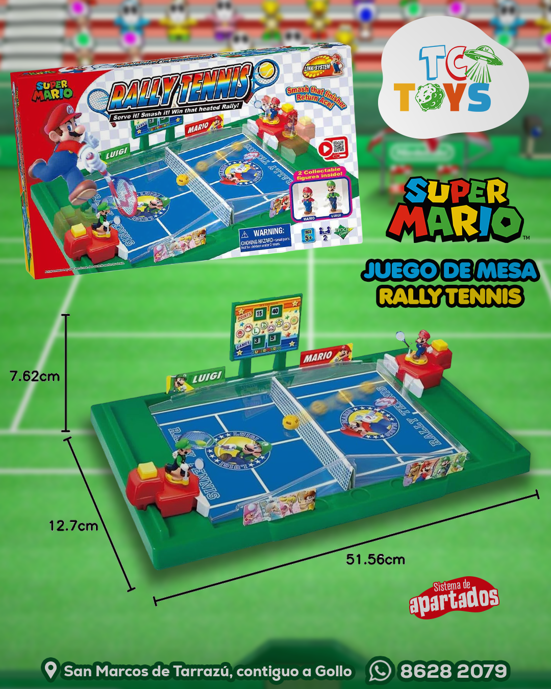Juego de Mesa Super Mario Rally Tennis Epoch Games.