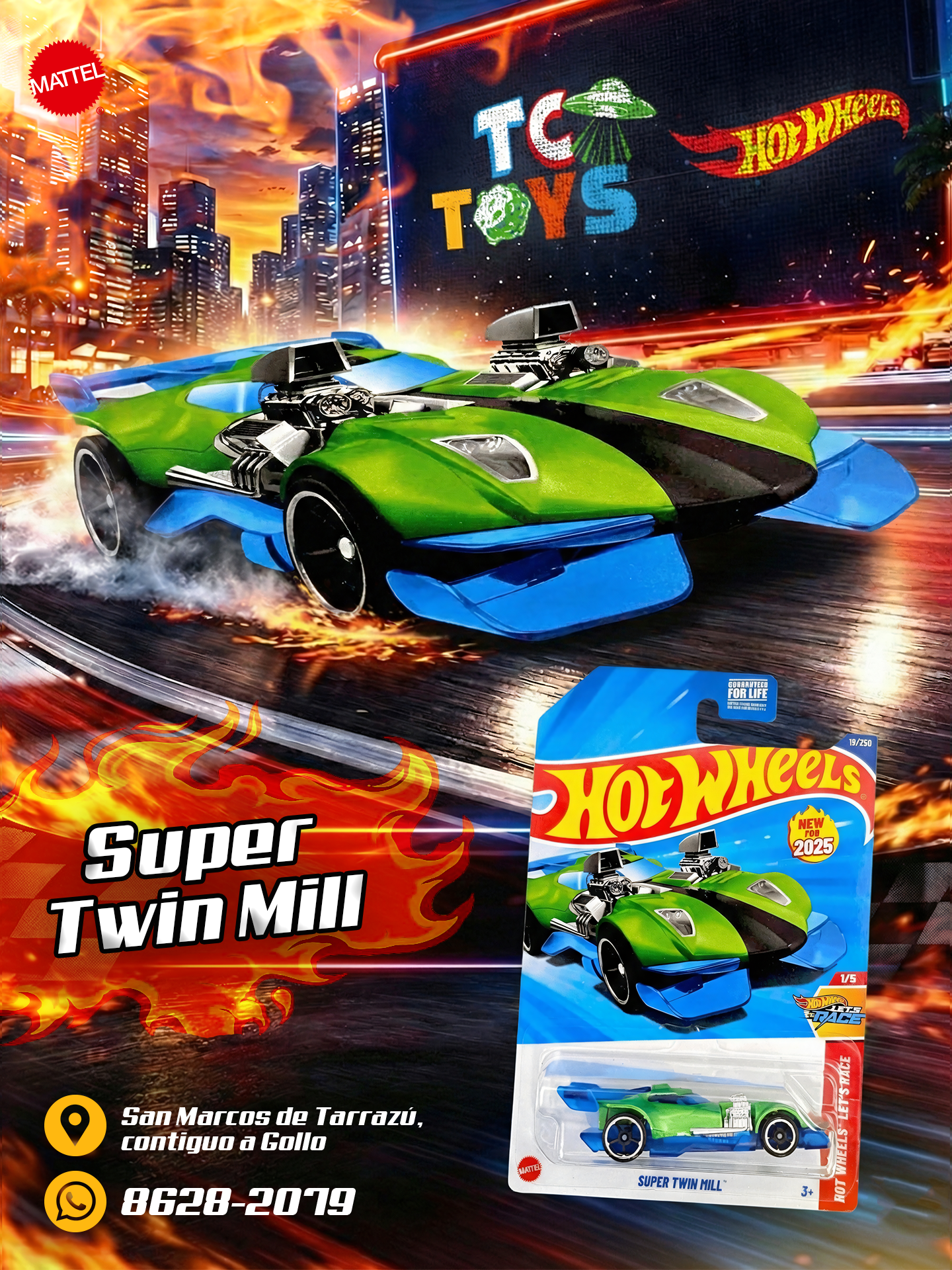 Hot Wheels Super Twin Mill Verde.