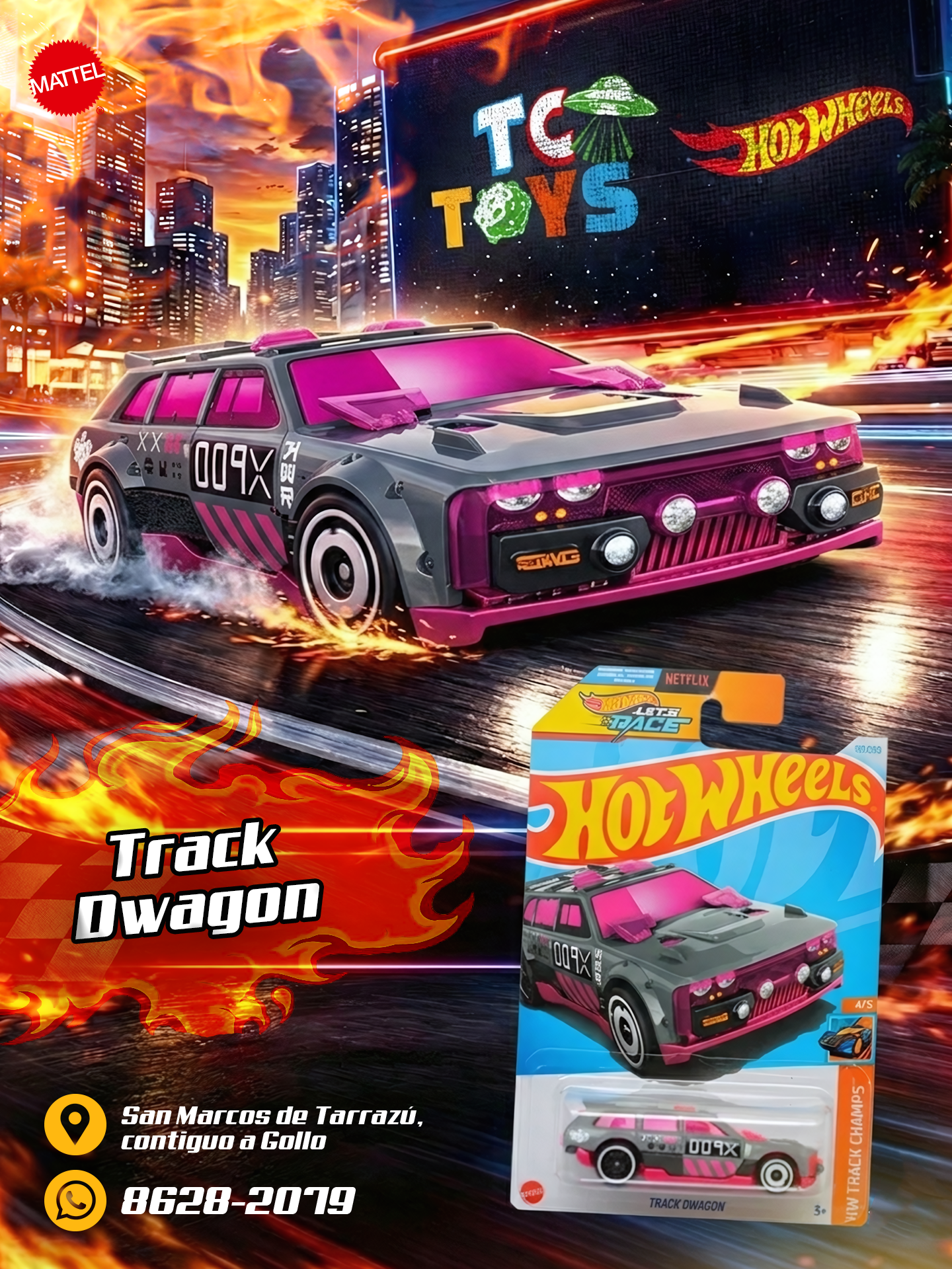 Hot Wheels Track Dwagon Gris.