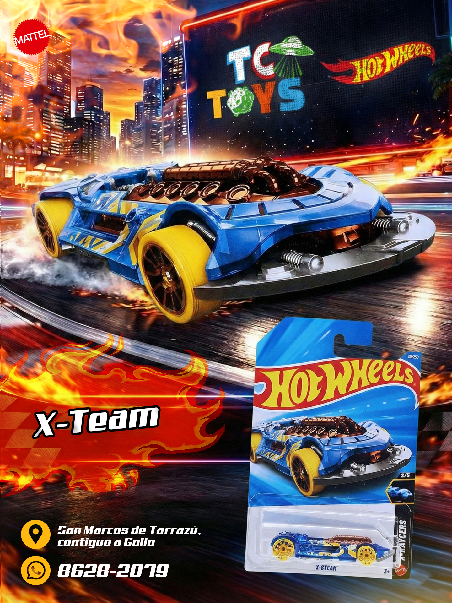 Hot Wheels X-Steam Azul.