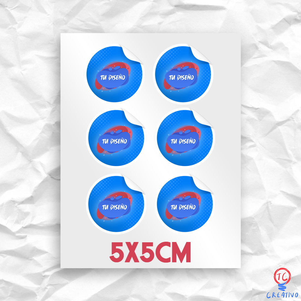 Stickers Troquelados Combo 5x5cm