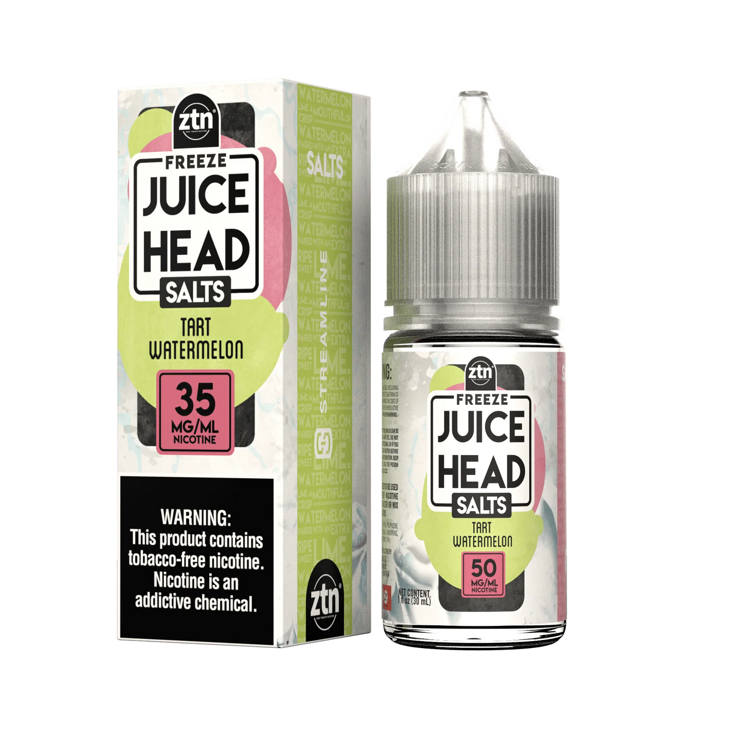 Juice Head Freeze Salts Tart Watermelon 35mg y 50mg.