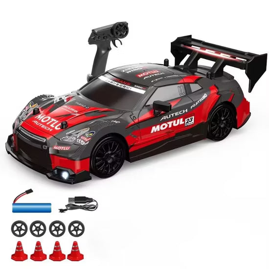 Carro a Control Remoto Rally Rider Light Up Lexan Body Rojo.