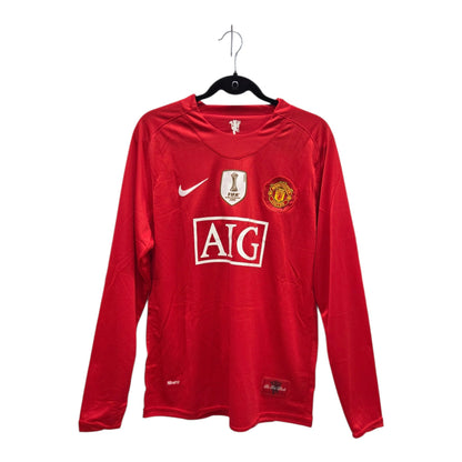 Retro Manchester United Casa 2008 Ronaldo #7 Manga Larga