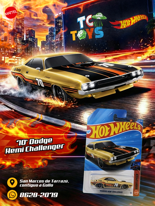 Hot Wheels 70 Dodge Hemi Challenger Dorado.