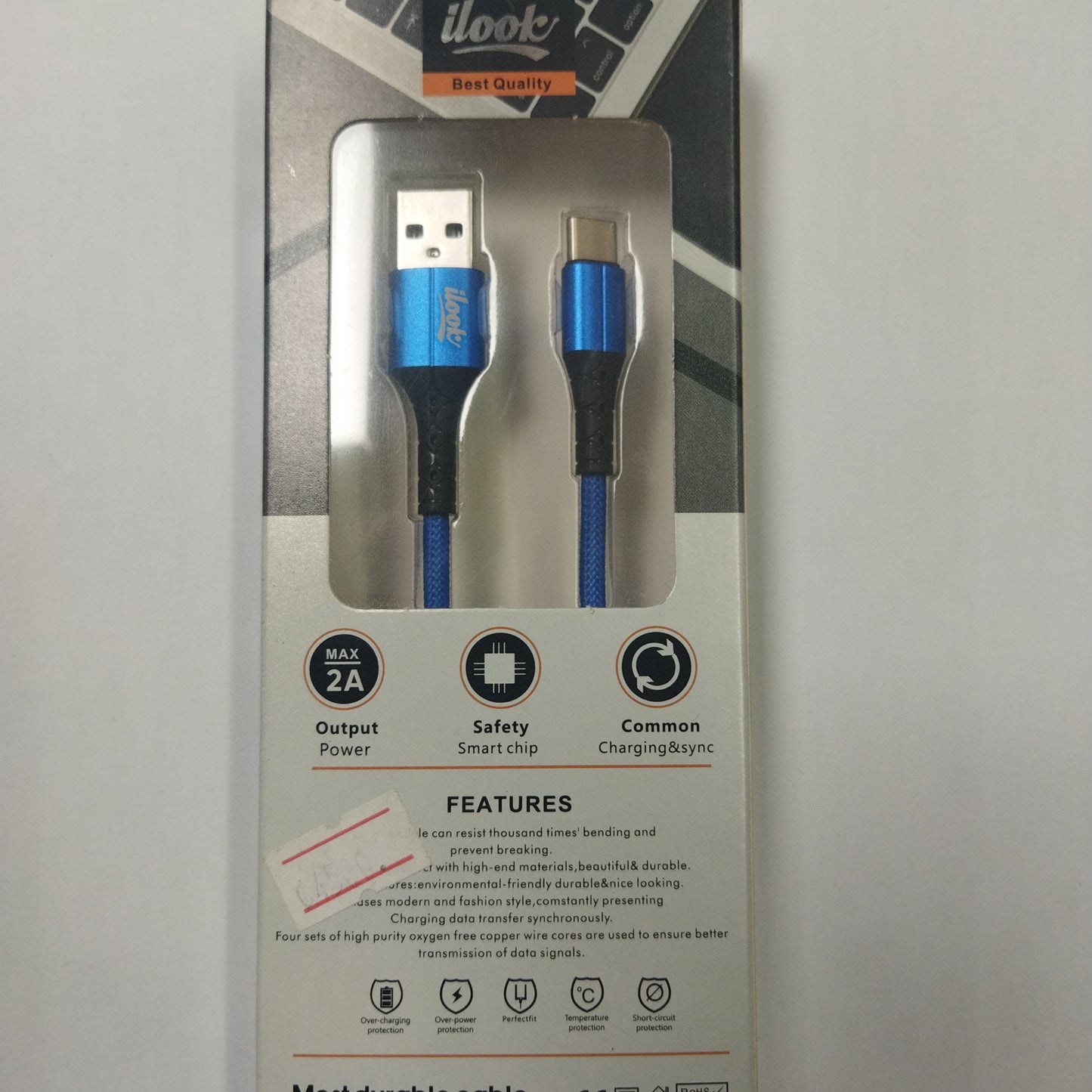 Ilook, Data Cable Type-C 2A, modelo X-BZ-8