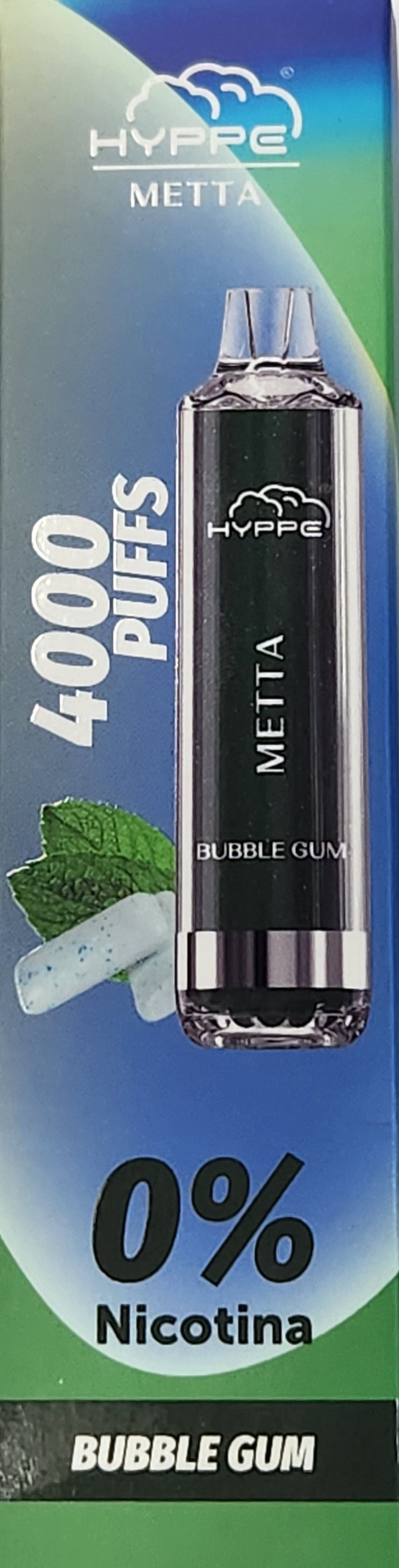 Hyppe Metta Bubble Gum 4000 puffs 0%.