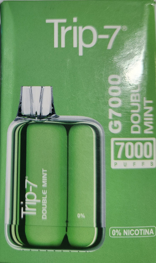 Trip-7 Double Mint 7000 puffs 0%.