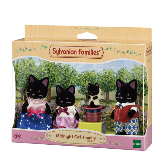 Sylvanian Families Familia de Gatos de Media Noche.
