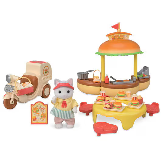 Sylvanian Families Puesto de Hamburguesas.
