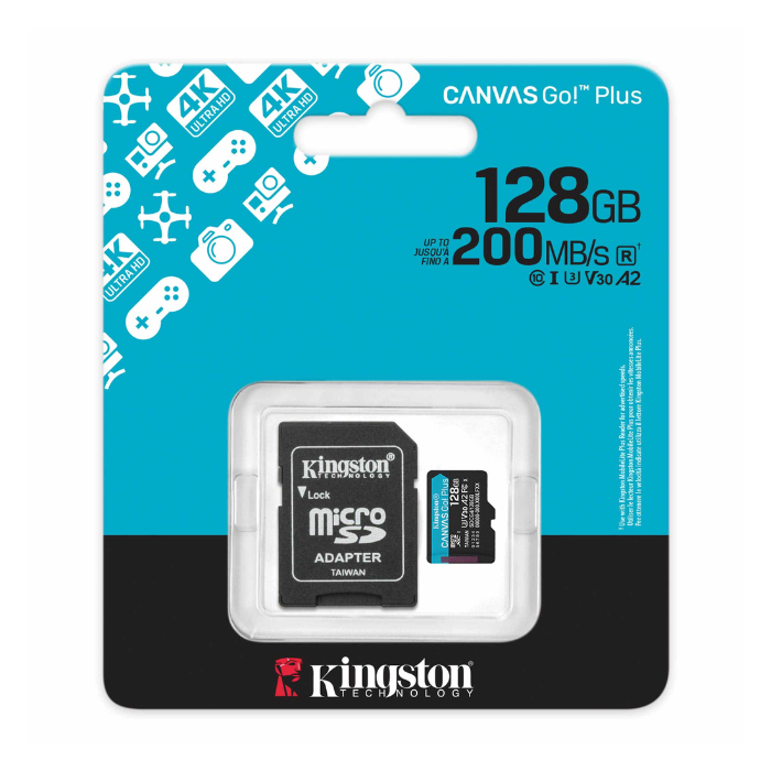 Memoria SD Kingston 128GB V30.