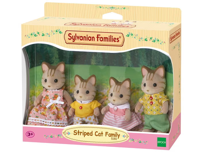 Sylvanian Families Familia de Gatos Rayados.