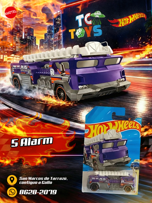 Hot Wheels 5 Alarm Morado.