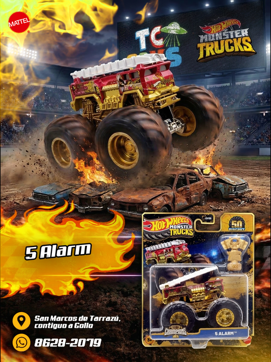 Hot Wheels Monster Trucks 50 Bigfoot 5 Alarm.