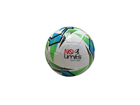 Balón de Futbol #5 No Limits Verde con Azul.