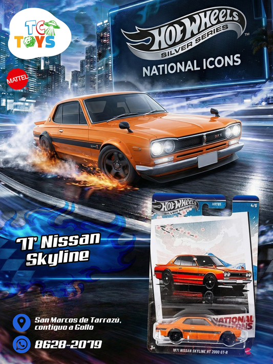 Hot Wheels Silver Series National Icons 1971 Nissan Skyline HT 2000 GT-R.
