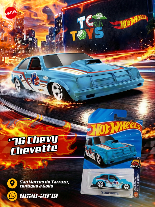 Hot Wheels 76 Chevy Chevette Celeste.