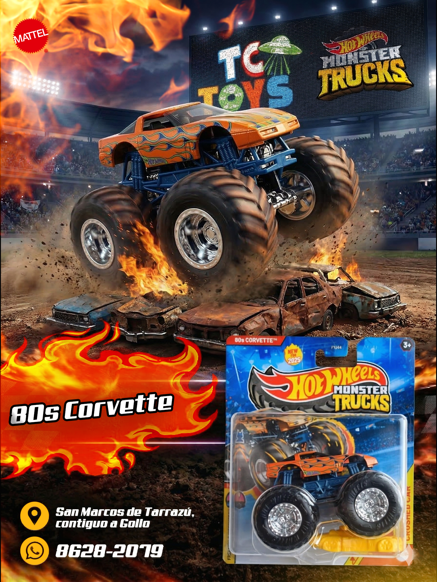 Hot Wheels Monster Trucks 80s Corvette.