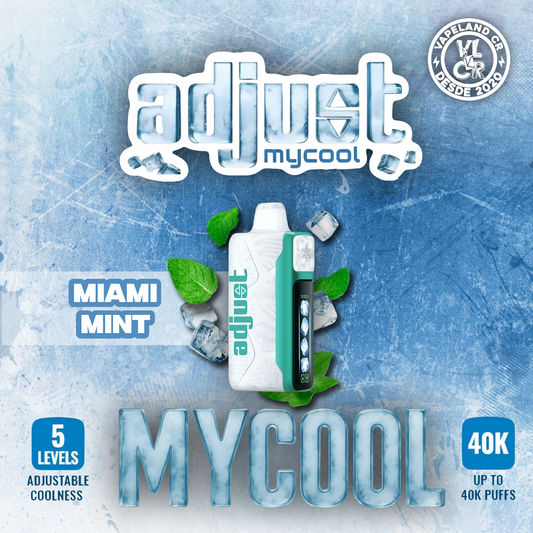 Adjust Mycool Miami Mint 40000 puffs.