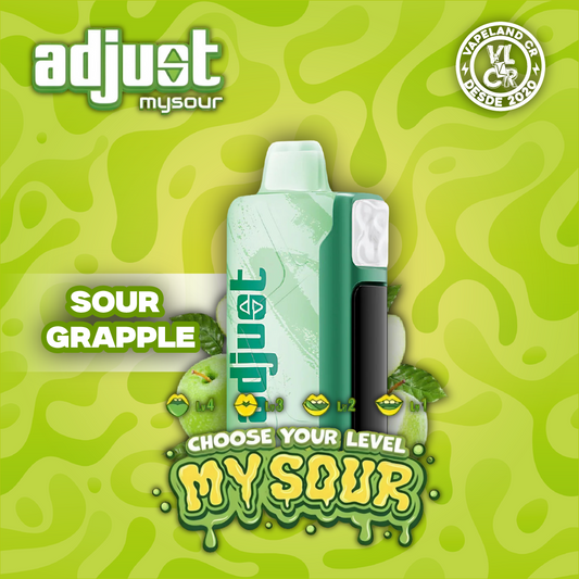 Adjust Mysour Sour Grapple 40000 puffs.