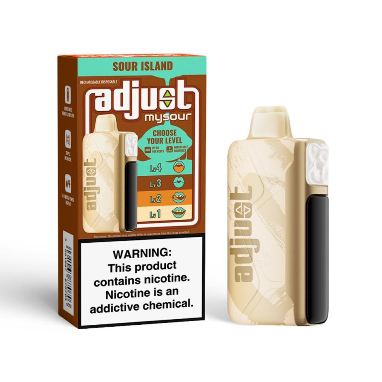 Adjust Mysour Sour Island 40000 puffs.