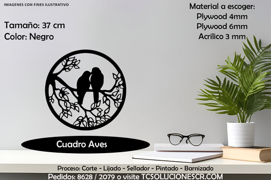 Cuadro Pareja de Aves