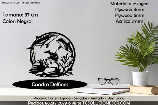 Cuadro Delfines