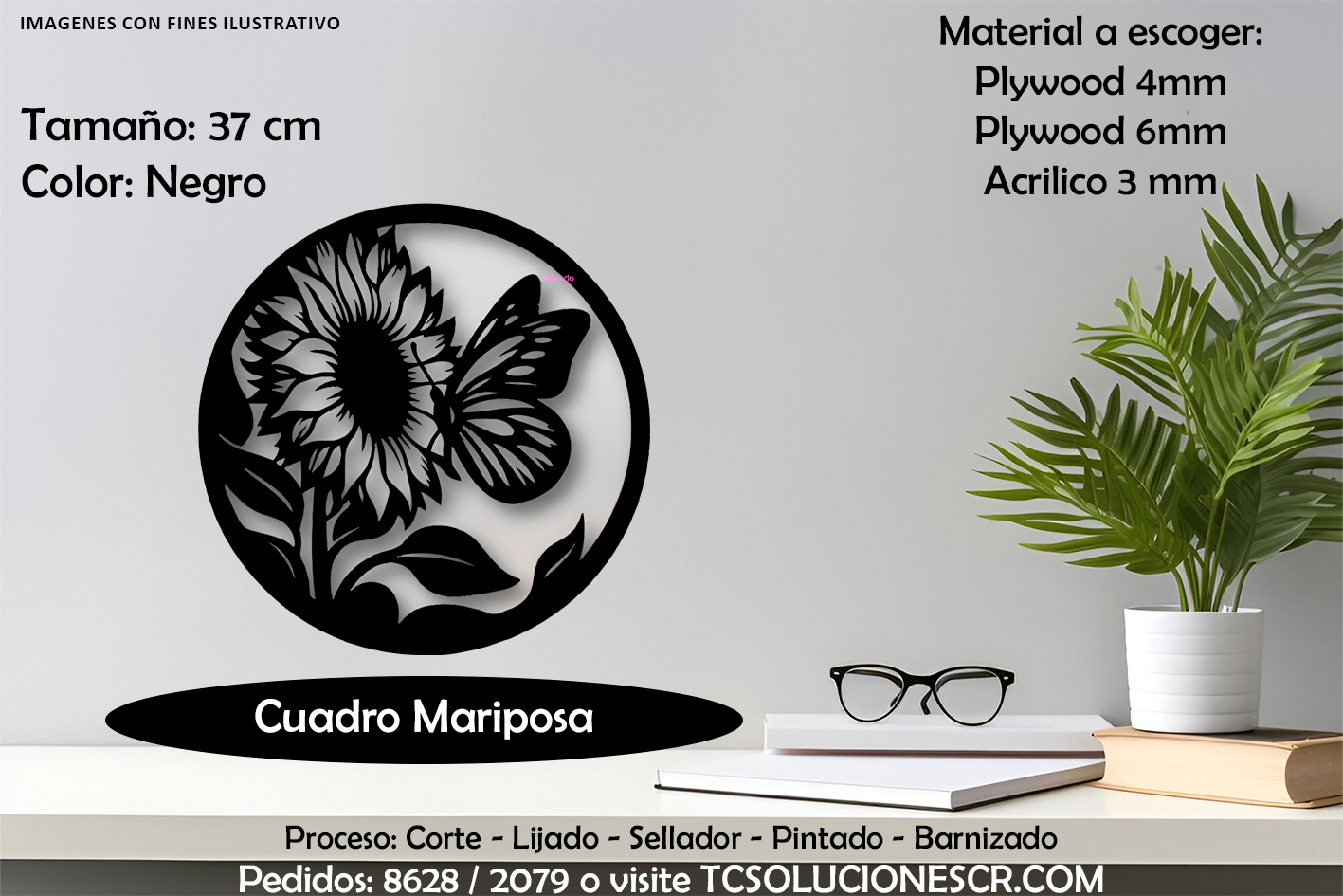 Cuadro Mariposa & Girasol