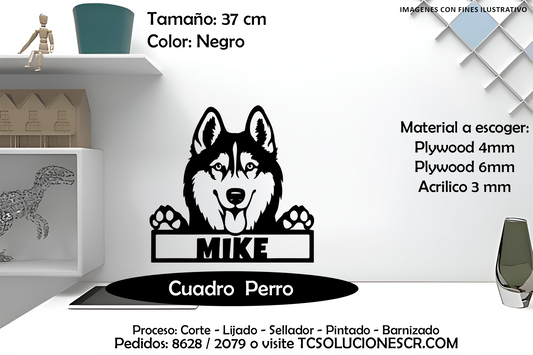 Cuadro Perro nombre Personalizado 9