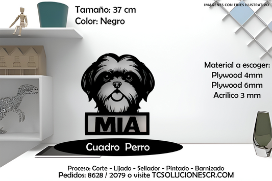 Cuadro Perro nombre Personalizado 11