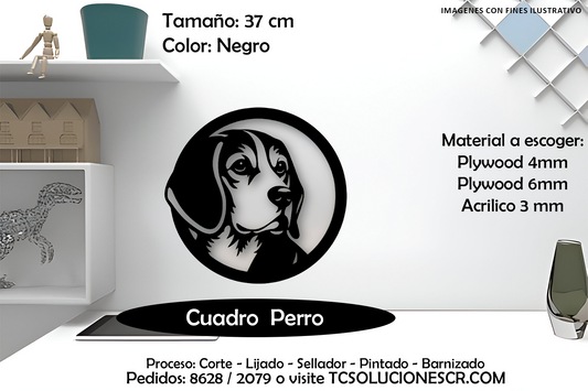 Cuadro Perro nombre Personalizado 14