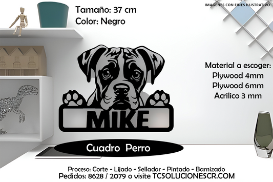 Cuadro Perro nombre Personalizado 15