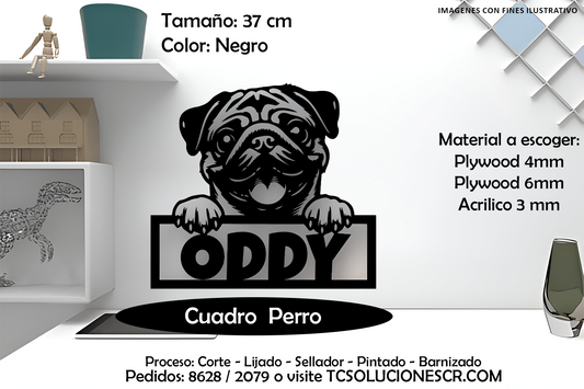 Cuadro Perro nombre Personalizado 17