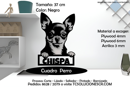 Cuadro Perro nombre Personalizado 18