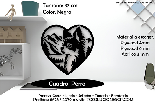 Cuadro Perro nombre Personalizado 19