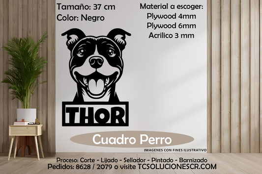 Cuadro Perro nombre Personalizado 23