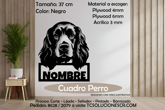 Cuadro Perro nombre Personalizado 25