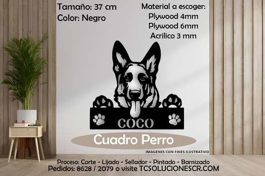 Cuadro Perro nombre Personalizado 26