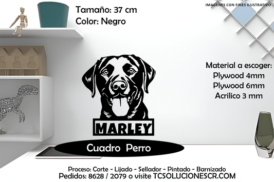 Cuadro Perro nombre Personalizado 3