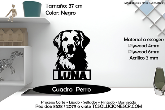 Cuadro Perro nombre Personalizado 4