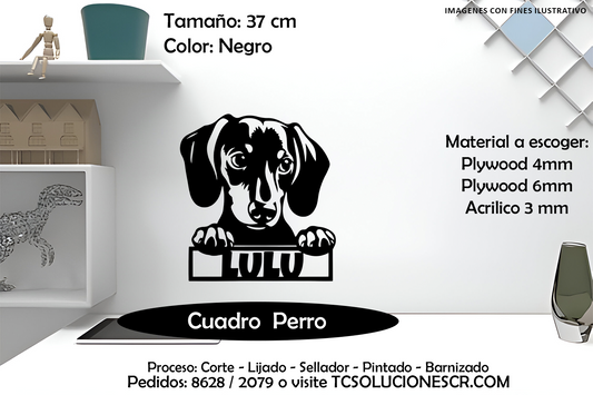 Cuadro Perro nombre Personalizado 6
