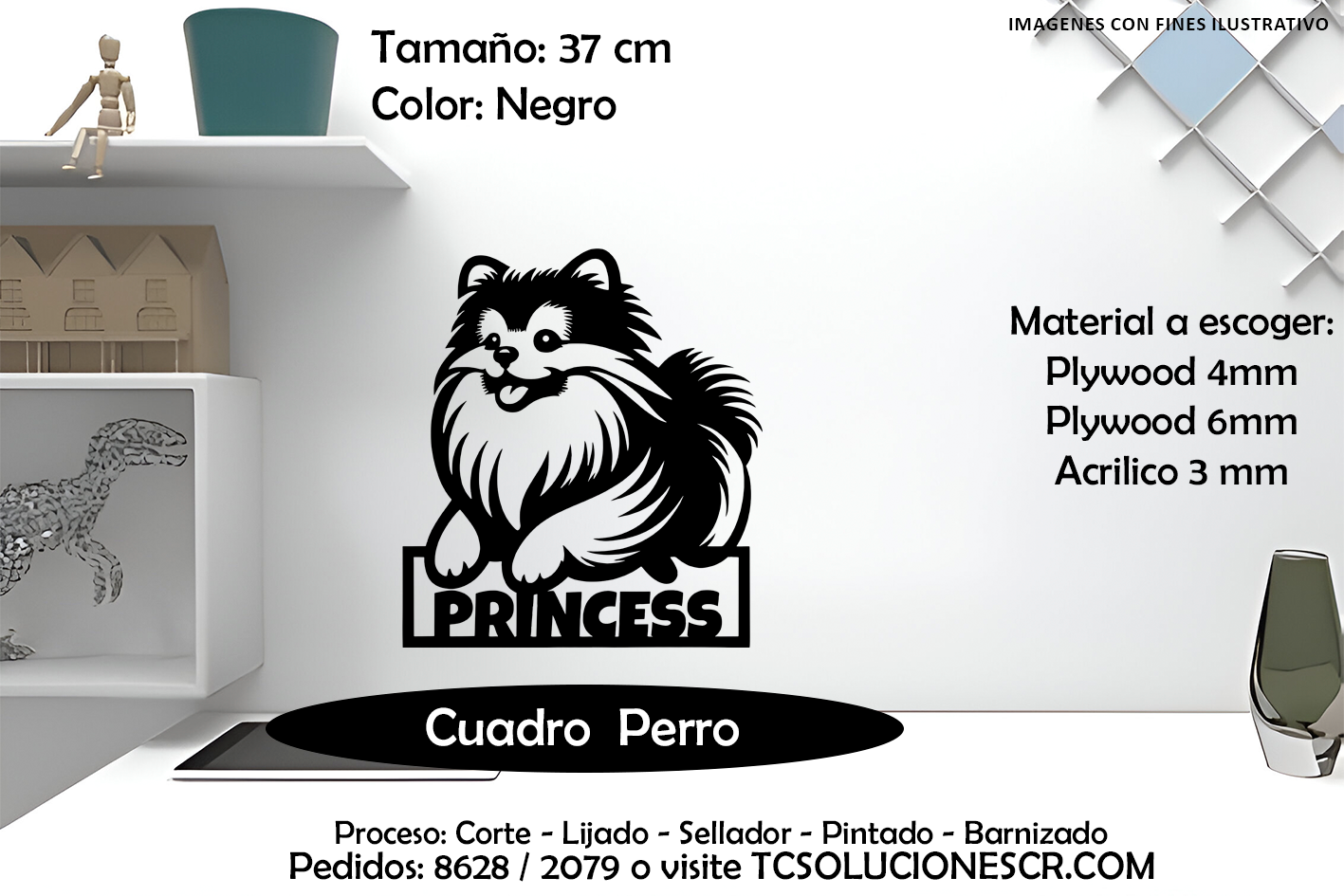 Cuadro Perro nombre Personalizado 7